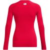 imageUnder Armour Womens Authentics Long Sleeve Crew Neck TShirt601 Red   White