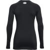 imageUnder Armour Womens Authentics Long Sleeve Crew Neck TShirtBlack 001White