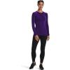 imageUnder Armour Womens Authentics Long Sleeve Crew Neck TShirtPurple 500Black