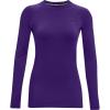 imageUnder Armour Womens Authentics Long Sleeve Crew Neck TShirtPurple 500Black