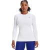imageUnder Armour Womens Authentics Long Sleeve Crew Neck TShirtWhite 100Black