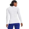 imageUnder Armour Womens Authentics Long Sleeve Crew Neck TShirtWhite 100Black