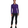 imageUnder Armour Womens HeatGear Compression LongSleeve TShirtPurple 500White