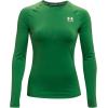 imageUnder Armour Womens HeatGear Compression LongSleeve TShirtTeam Kelly Green 305Black