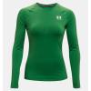 imageUnder Armour Womens HeatGear Compression LongSleeve TShirtTeam Kelly Green 305Black