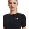 imageUnder Armour Womens HeatGear Compression ShortSleeve TShirtBlack 001White