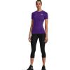 imageUnder Armour Womens HeatGear Compression ShortSleeve TShirtPurple 500White