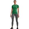 imageUnder Armour Womens HeatGear Compression ShortSleeve TShirtTeam Kelly Green 305Black