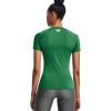 imageUnder Armour Womens HeatGear Compression ShortSleeve TShirtTeam Kelly Green 305Black