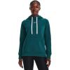 imageUnder Armour Womens Rival Fleece PullOver Hoodie716 Tourmaline Teal   White