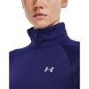 imageUnder Armour Womens Tech  Zip LongSleeve Pullover468 Sonar Blue   Metallic Silver