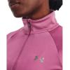 imageUnder Armour Womens Tech  Zip LongSleeve Pullover669 Pace Pink   Metallic Silver