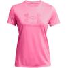 imageUnder Armour Womens Tech Big Logo Short Sleeve T Shirt682 Fluo Pink   Sunset Pink