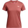 imageUnder Armour Womens Tech Bubble Short Sleeve Crew611 Sedona Red   White
