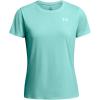 imageUnder Armour Womens Tech Bubble Short Sleeve Crew914 Sky Blue  White  Capri