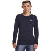 imageUnder Armour Womens Tech Twist Long Sleeve Crew411 Midnight Navy  Cadet  Metallic Silver