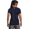 imageUnder Armour Womens Tech Twist TShirt410 Midnight Navy  Cadet  Metallic Silver