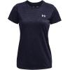 imageUnder Armour Womens Tech Twist TShirt410 Midnight Navy  Cadet  Metallic Silver