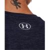imageUnder Armour Womens Tech Twist TShirt410 Midnight Navy  Cadet  Metallic Silver