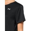 imageUnder Armour Womens Velocity Solid Short Sleeve Crew Neck T Shirt001 Black   Metallic Silver