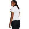 imageUnder Armour Womens Velocity Solid Short Sleeve Crew Neck T Shirt100 White   Metallic Silver