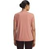imageUnder Armour Womens Velocity Solid Short Sleeve Crew Neck T Shirt696 Canyon Pink   Metallic Silver