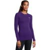 imageUnder Armour Womens Authentics Long Sleeve Crew Neck TShirt501 Purple   White