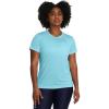 imageUnder Armour Womens Tech Bubble Short Sleeve Crew914 Sky Blue  White  Capri