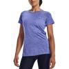 imageUnder Armour Womens Tech Twist TShirt495 Baja Blue  Nebula Purple  Metallic Silver