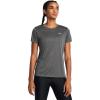 imageUnder Armour Womens Velocity Solid Short Sleeve Crew Neck T Shirt025 Castlerock Medium Heather   Metallic Silver