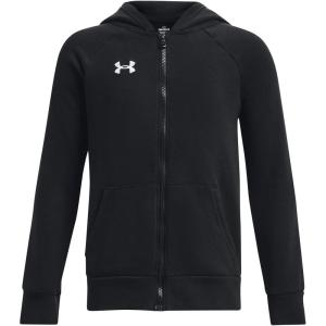 imageUnder Armour Boys Rival Fleece Full Zip Hoodie001 Black   White