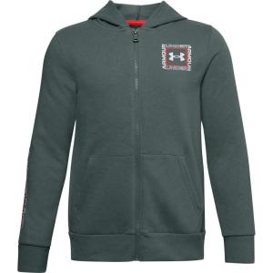 imageUnder Armour Boys Rival Fleece Full Zip HoodieLichen Blue 424Halo Gray