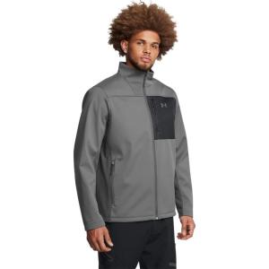 imageUnder Armour Mens ColdGear Infrared Shield 20 Soft Shell025 Castlerock  Black  Castlerock