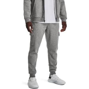 imageUnder Armour Mens Rival Fleece Cargo Jogger026 Castlerock Light Heather   White