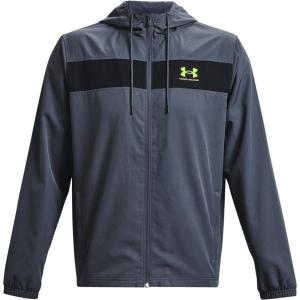 imageUnder Armour Mens Sportstyle Windbreaker044 Downpour Gray  Black  Lime Surge