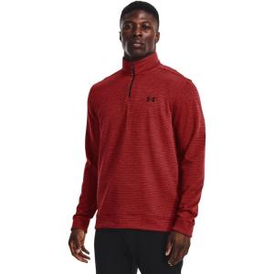 imageUnder Armour Mens Storm SweaterFleece Quarter Zip610 Stadium Red   Black
