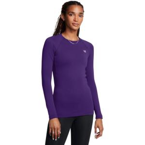 imageUnder Armour Womens Authentics Long Sleeve Crew Neck TShirt501 Purple   White