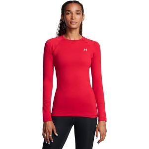 imageUnder Armour Womens Authentics Long Sleeve Crew Neck TShirt601 Red   White