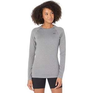 imageUnder Armour Womens Authentics Long Sleeve Crew Neck TShirtCharcoal Light Heather 019Black