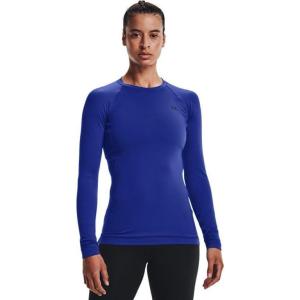 imageUnder Armour Womens Authentics Long Sleeve Crew Neck TShirtRoyal 400Black