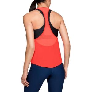 imageUnder Armour Womens HeatGear Armour Mesh Back TankNeon Coral 985Metallic Silver