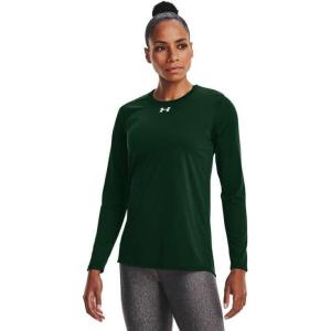 imageUnder Armour Womens HeatGear Compression LongSleeve TShirtForest Green  White