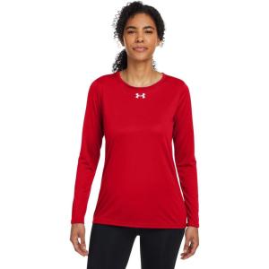 imageUnder Armour Womens HeatGear Compression LongSleeve TShirtRed  White