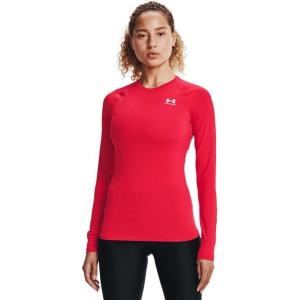 imageUnder Armour Womens HeatGear Compression LongSleeve TShirtRed 600White