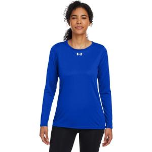imageUnder Armour Womens HeatGear Compression LongSleeve TShirtRoyal  White