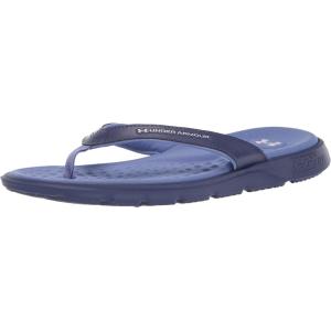 imageUnder Armour Womens Ignite Pro Marbella Graphic Flip Flop Slide Sandal500 Sonar BlueBaja BlueNebula Purple