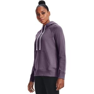 imageUnder Armour Womens Rival Fleece PullOver HoodieClub Purple 530White