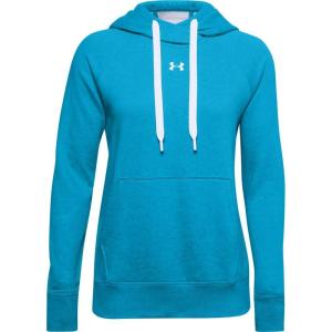 imageUnder Armour Womens Rival Fleece PullOver HoodieEquator Blue Light Heather 418White