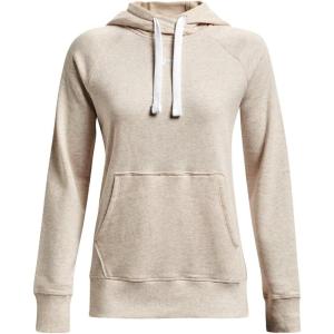 imageUnder Armour Womens Rival Fleece PullOver HoodieOatmeal Light Heather 783White
