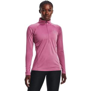 imageUnder Armour Womens Tech  Zip LongSleeve Pullover669 Pace Pink   Metallic Silver